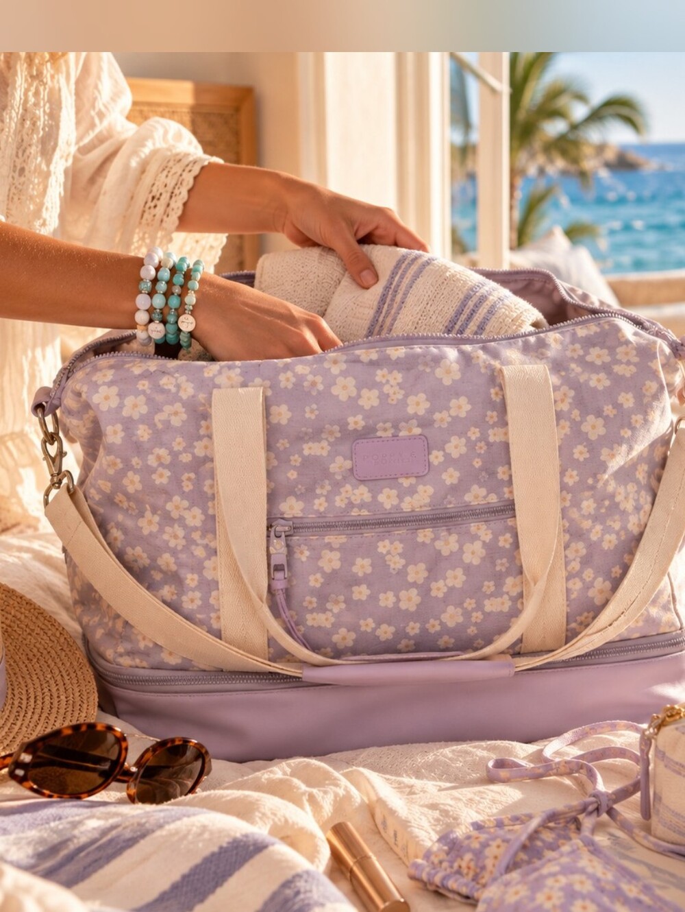 NWT |  Poppy & Peonies 'Stay Cool' Cooler Bag | 🌷Violet Floral